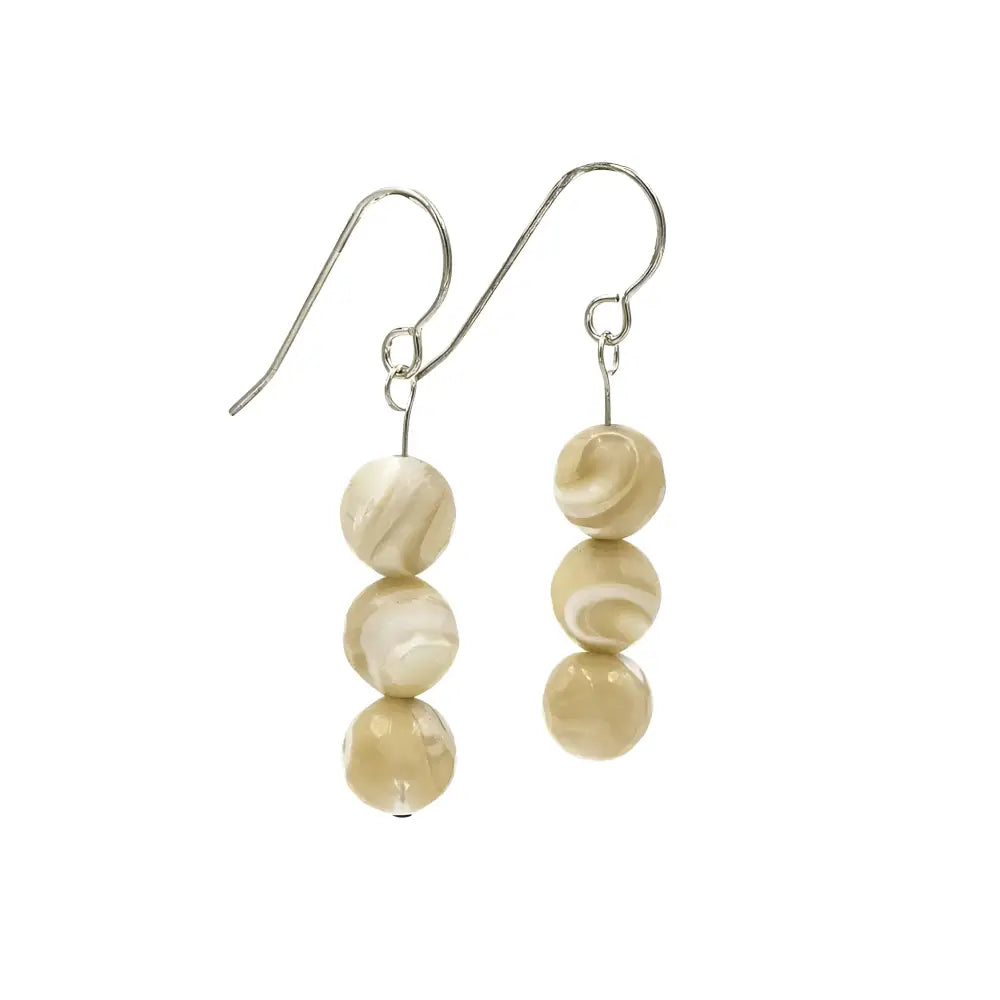 Handmade Mother Of Pearl Earrings | Sterling Silver | Eco - Friendly & Hypoallergenic Jewelry - My Storeproduct_type#