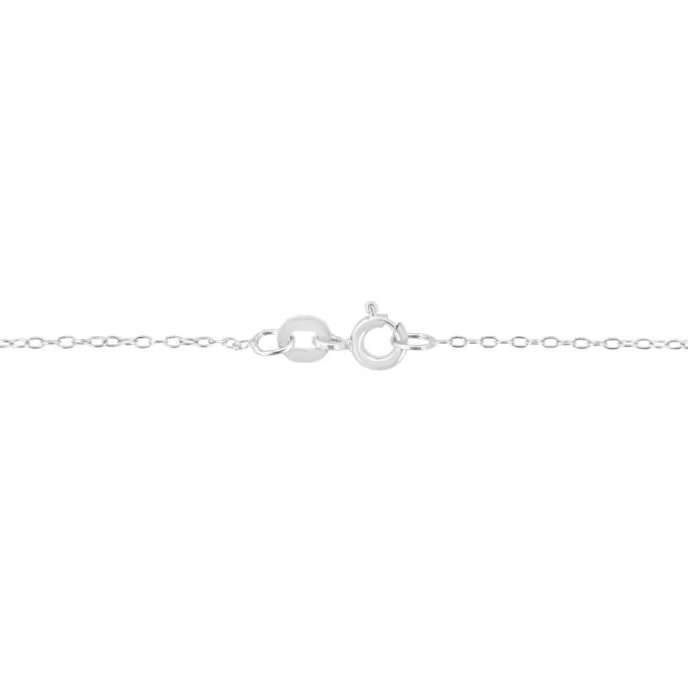 10K white gold solitaire pendant necklace with 1/4 cttw round brilliant cut lab-grown diamond – elegant  sustainable jewelry"