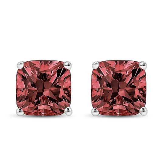 14K White Gold Lab Grown Pink Cushion Diamond Solitaire Stud Earrings (VS1 - VS2 Clarity, 1.5 Carat) - My Storeproduct_type