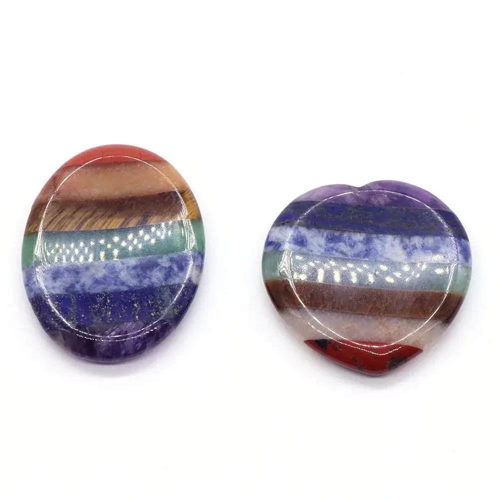 Chakra Worry Stone (Oval/Heart) | Natural Crystal for Healing