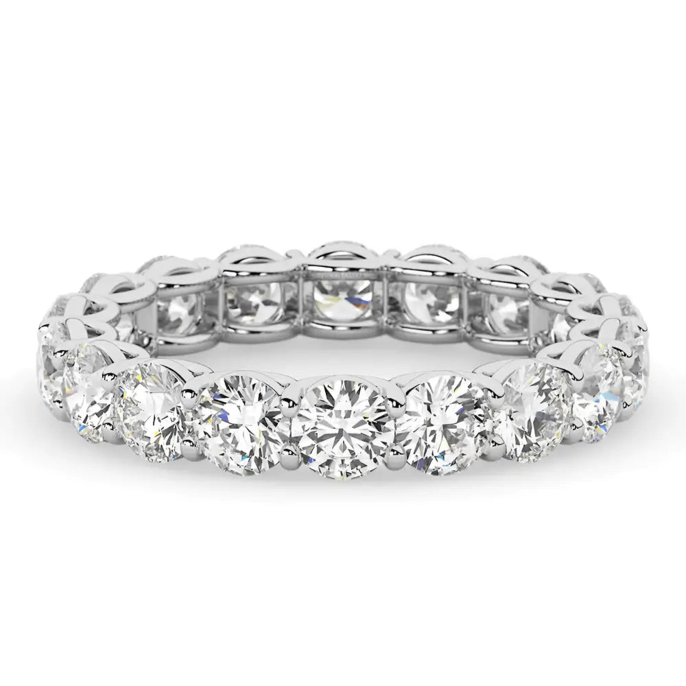 AGI Certified 2 CTW Lab Grown Diamond Eternity Band in 14K White Gold (F - VS) - Luxurious & Ethical - My Storeproduct_type