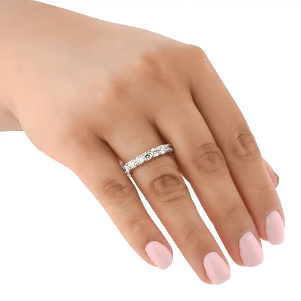 AGI Certified 2 CTW Lab Grown Diamond Eternity Band in 14K White Gold (F - VS) - Luxurious & Ethical - My Storeproduct_type