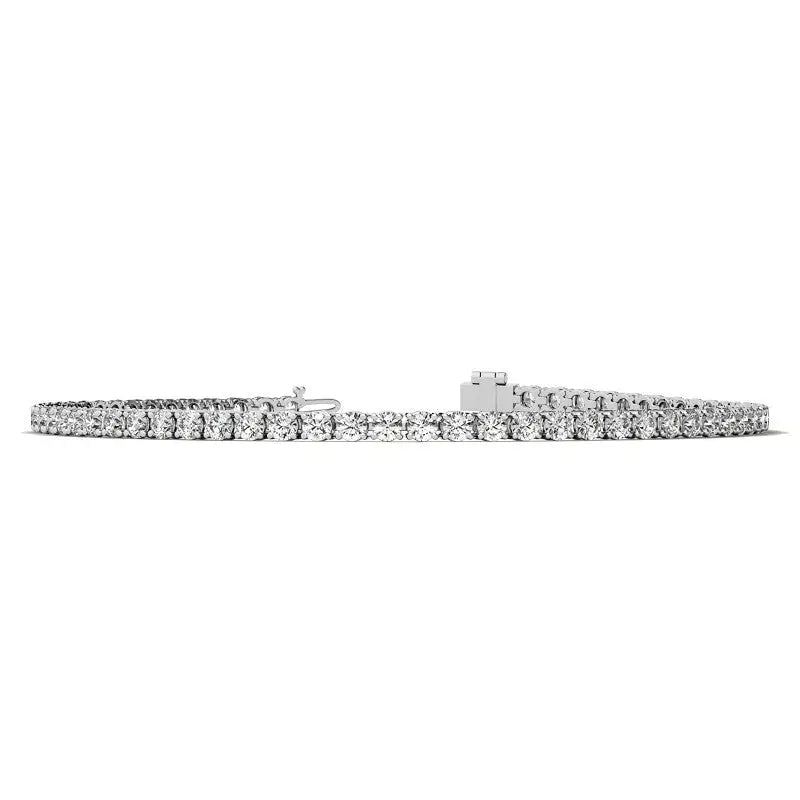 Stunning 3.50 CTW Lab Grown Diamond Tennis Bracelet in 14kt White/Yellow Gold (G/VS) - AGI Certified - My Storeproduct_type