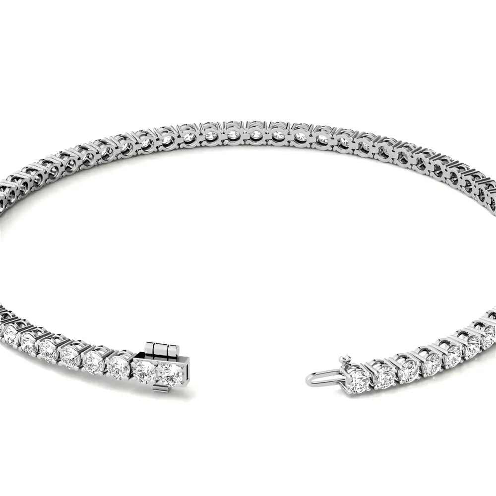 Stunning 3.50 CTW Lab Grown Diamond Tennis Bracelet in 14kt White/Yellow Gold (G/VS) - AGI Certified - My Storeproduct_type